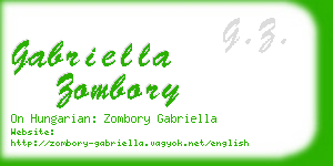 gabriella zombory business card